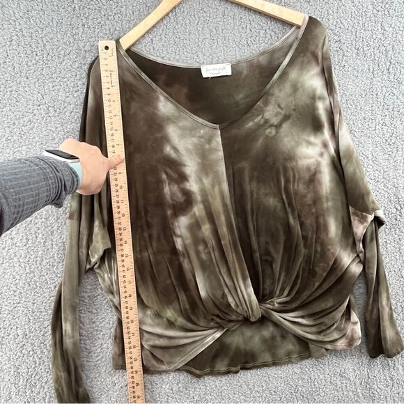 Lavender Field Tie Dye Knot Top Boho Womens Large - Picture 7 of 10